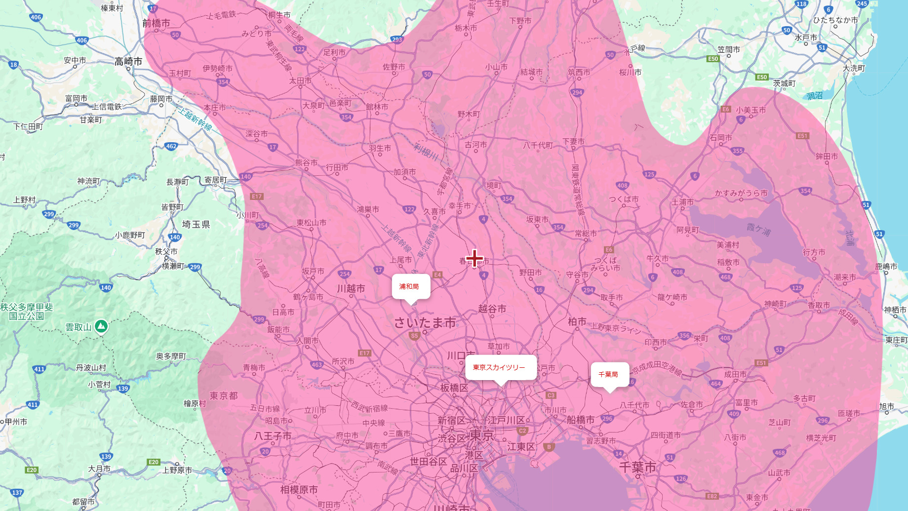春日部市の電波事情